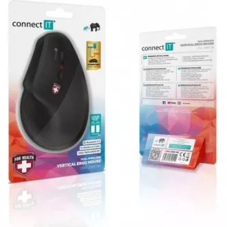 CONNECT IT FOR HEALTH Verti TriMode ergonomická vertikálna myš, bezdrôtová, čierna