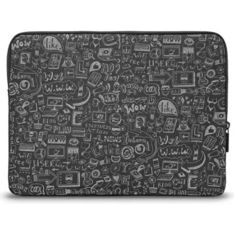 CONNECT IT Doodle púzdro pre notebook 15.6", čierna