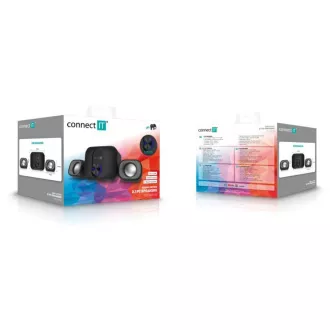 CONNECT IT Reproduktory Rumble PRO PC, 2.1, USB, 3, 5mm, čierna