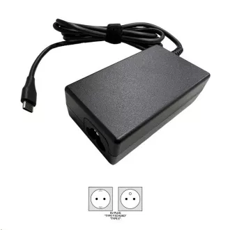 ACER Adaptér 65W USB TYPE-C, EU POWER CORD (RETAIL PACK), Black