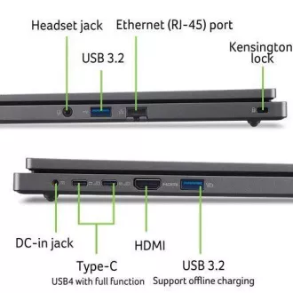ACER NTB EDU TravelMate P2 16 (TMP216-41-TCO-R1PG), R5 Pro-7535U, 16" WUXGA, 16GB, 512GB SSD, Radeón, W11P EDU, Gray
