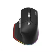 ACER bezdrôtová myš Easy Fit Mouse, ergonomická, 4000dpi, 6 tlačidiel, RGB, 10m dosah, USB-C, BT, Black