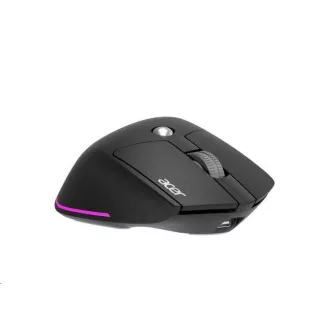 ACER bezdrôtová myš Easy Fit Mouse, ergonomická, 4000dpi, 6 tlačidiel, RGB, 10m dosah, USB-C, BT, Black