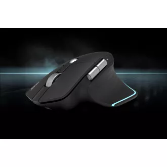ACER bezdrôtová myš Easy Fit Mouse, ergonomická, 4000dpi, 6 tlačidiel, RGB, 10m dosah, USB-C, BT, Black