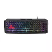 ACER Nitro Gaming Keyboard 100, Membrane Switch, 26 Anti-ghosting klávesov, životnosť 3 mil. stiskov, 7 zón RGB podsviec