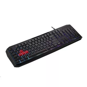 ACER Nitro Gaming Keyboard 100, Membrane Switch, 26 Anti-ghosting klávesov, životnosť 3 mil. stiskov, 7 zón RGB podsviec ACER Nitro Gaming Keyboard 100, Membrane Switch, 26 Anti-ghosting klávesov, životnosť 3 mil. stiskov, 7 zón RGB podsviec
