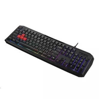 ACER Nitro Gaming Keyboard 100, Membrane Switch, 26 Anti-ghosting klávesov, životnosť 3 mil. stiskov, 7 zón RGB podsviec ACER Nitro Gaming Keyboard 100, Membrane Switch, 26 Anti-ghosting klávesov, životnosť 3 mil. stiskov, 7 zón RGB podsviec