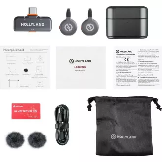 Hollyland LARK M2S Duo Wireless Lavalier Microphone s USB-C Plug (Duo, Space Gray) Hollyland LARK M2S Duo Wireless Lavalier Microphone s USB-C Plug (Duo, Space Gray)