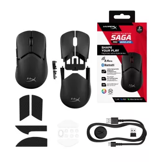 HyperX Pulsefire Saga Wireless - Gaming Mouse (čierna) - Myš