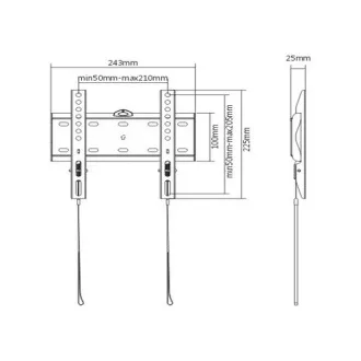 GEMBIRD Držiak TV WM-42F-01, 23"-42" (30kg), pevný GEMBIRD Držiak TV WM-42F-01, 23"-42" (30kg), pevný