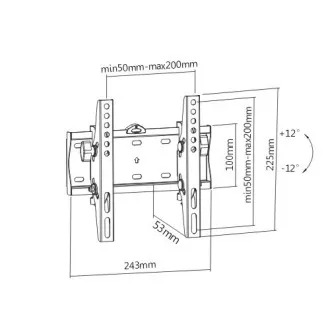 GEMBIRD Držiak TV WM-42T-02, 23"-42" (30kg), náklopný GEMBIRD Držiak TV WM-42T-02, 23"-42" (30kg), náklopný