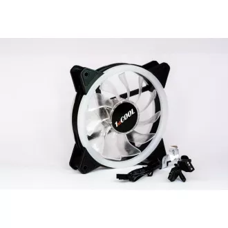 1stCOOL KIT AURA EVO CRYSTAL ARGB 3x Crystal White ventilátor + ARGB Nano radič