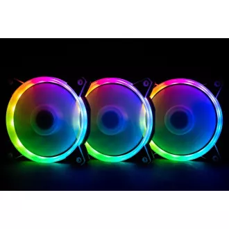 1stCOOL KIT AURA EVO CRYSTAL ARGB 3x Crystal White ventilátor + ARGB Nano radič