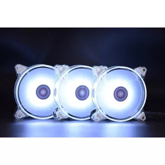 1stCOOL KIT AURA EVO CRYSTAL ARGB 3x Crystal White ventilátor + ARGB Nano radič