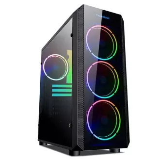 VeinX case Mars MAR01A Mid Tower, bez zdroja, 3xUSB, priehľadná bočnica, 4xARGB Fan 120mm, čierna