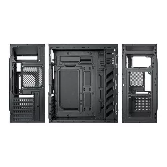 VeinX case Crown CR18A Mid Tower, bez zdroja, 1x USB3.0, 2x USB2.0, čierna