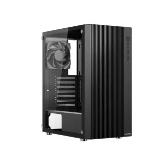 1stCOOL skriňa GAMER 4, Mid tower, AU, USB 3.0, USB-C, 2x120mm, priehľadná bočnica, bez zdroja, čierna
