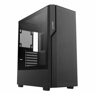 1stCOOL skriňa GAMER 5, Mid tower, AU, USB 3.0, USB-C, bez zdroja, čierna