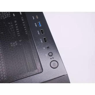 1stCOOL skriňa GAMER 5, Mid tower, AU, USB 3.0, USB-C, bez zdroja, čierna