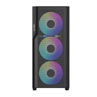 1stCOOL skriňa GAMER 5, Mid tower, AU, USB 3.0, USB-C, 2x 140 ARGB Fan, 1x 120 ARGB Fan, bez zdroja, čierna