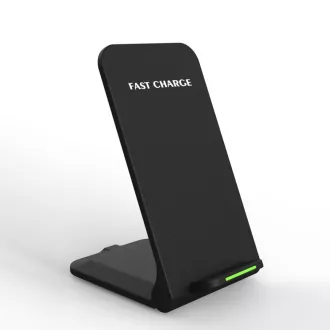1stCOOL bezdrôtová QI nabíjačka H18, skladací stojan, USB-C, čierna