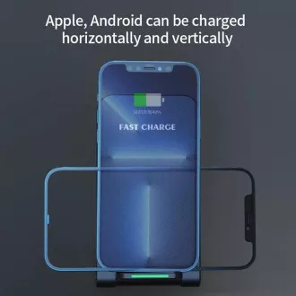 1stCOOL bezdrôtová QI nabíjačka H18, skladací stojan, USB-C, čierna