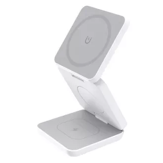 1stCOOL bezdrôtová skladacia QI nabíjačka 3v1, MagSafe, USB-C, biela