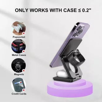 1stCOOL bezdrôtová skladacia QI nabíjačka 3v1, MagSafe, USB-C, biela