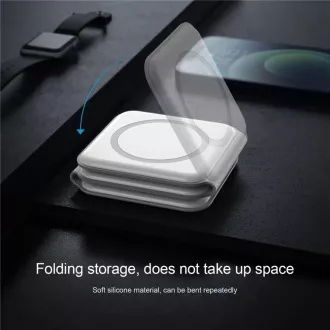 1stCOOL bezdrôtová prenosná QI nabíjačka 3v1, MagSafe, USB-C, biela