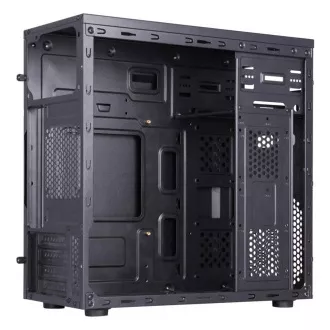 1stCOOL skriňa STEP Premium, micro tower, AU, USB 3.0, USB-C, 1x 120mm + 1x 80mm Fan, čierna