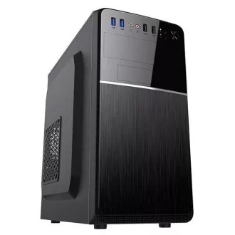 VeinX case Chant CH25 Micro Tower, bez zdroja, 1x USB-C, 2x USB3.0, 1x USB2.0, čierna