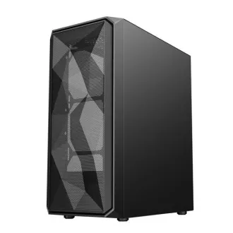 VeinX case ME19A Mid Tower, bez zdroja, 1x USB3.0, 1x USB2.0, 4x 120mm ARGB Fan, 1x ARGB Controller, čierna