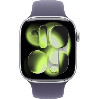 Apple Watch Series 11 GPS 42mm Silver Aluminium Case with Purple Fog Šport Band - S/M Apple Watch Series 11 GPS 42mm Silver Aluminium Case with Purple Fog Šport Band - S/M
