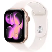 Apple Watch Series 11 GPS 46mm Rose Gold Aluminium Case with Light Blush Šport Band - S/M