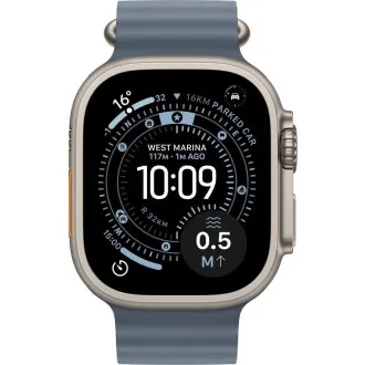 Apple Watch Ultra 3 GPS + Cellular 49mm Natural Titanium Case with Anchor Blue Ocean Band Apple Watch Ultra 3 GPS + Cellular 49mm Natural Titanium Case with Anchor Blue Ocean Band
