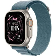 Apple Watch Ultra 3 GPS + Cellular 49mm Natural Titanium Case with Light Blue Alpine Loop - Large