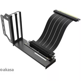 AKASA RISER BLACK PRO, Vertical GPU Holder + Premium PCIe 3.0 Riser cable