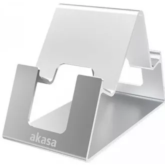 AKASA stojan Aries Pico, hliníkový stojan pre mobil a tablet, strieborná
