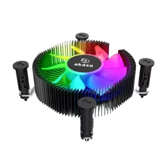 AKASA chladič CPU Socket Intel LGA1700, LGA1851, aRGB, Mini-ITX, nízky chladič