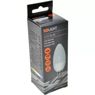 Solight LED žiarovka, sviečka, 4W, E14, 3000K, 340lm