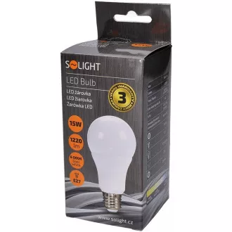Solight LED žiarovka, klasický tvar, 15W, E27, 6000K, 220 °, 1275lm Solight LED žiarovka, klasický tvar, 15W, E27, 6000K, 220 °, 1275lm