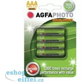 AgfaPhoto nabíjací NiMH batéria AAA, 900mAh, blister 4ks