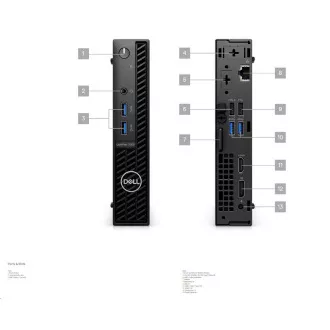 DELL PC OptiPlex Micro Plus 7010 MFF/TPM/i5-13500T /16GB/512GB SSD/PSU/WLAN/vPro/Kb/Mouse/W11 Pro/3Y PS NBD