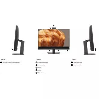 DELL PC AiO Pro 24 All-in-One QC24251/TPM/U5-235T/16GB/512SSD/Non-touch/Integrated/130W/WLAN/Kb&Mse/W11 Pro/3Y PS NBD