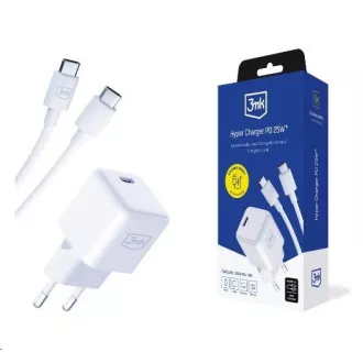3mk sieťová nabíjačka Hyper Charger PD 25W + kábel USB-C