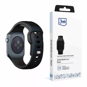 3mk remienok Watch Strap pre Apple 42/44/45/49 mm Black