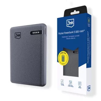 3mk Pocket Powerbank 5, 000mAh 12W USB 1C Grey pre Universal 3mk Pocket Powerbank 5, 000mAh 12W USB 1C Grey pre Universal