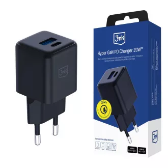3mk sieťová nabíjačka Hyper GaN Charger 20W, čierna