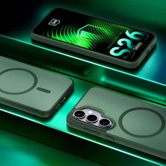 3mk ochranný kryt Smoke MagCase Green pre Samsung Galaxy S26 3mk ochranný kryt Smoke MagCase Green pre Samsung Galaxy S26