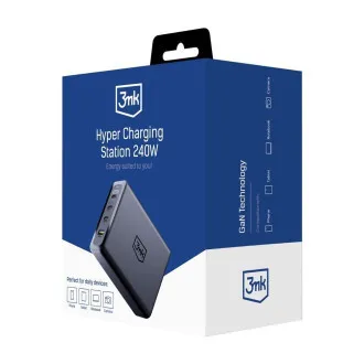 3mk nabíjacia stanica - Hyper Charging Station, 240 W, GaN, 3x USB-C + 1x USB-A 3mk nabíjacia stanica - Hyper Charging Station, 240 W, GaN, 3x USB-C + 1x USB-A